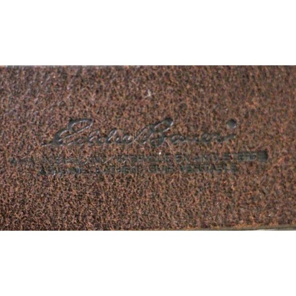 Eddie Bauer SADDLE BROWN GENUINE LEATHER 1.25"Wd CASUAL MEN'S BELT Sz 36/90 (F88 - Picture 7 of 11